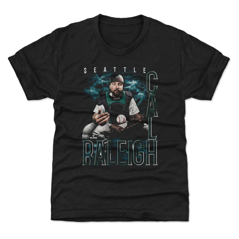 Cal Raleigh Seattle Grunge WHT sold by 500 Level product image thumbnail 2