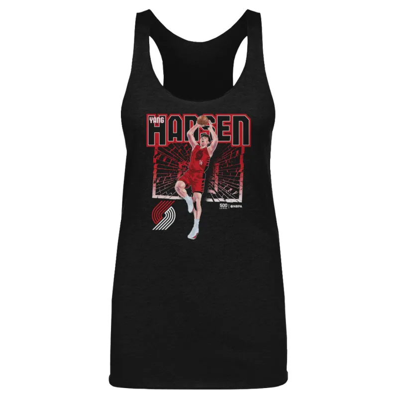 Yang Hansen Portland Trail Blazers Shattered WHT sold by 500 Level