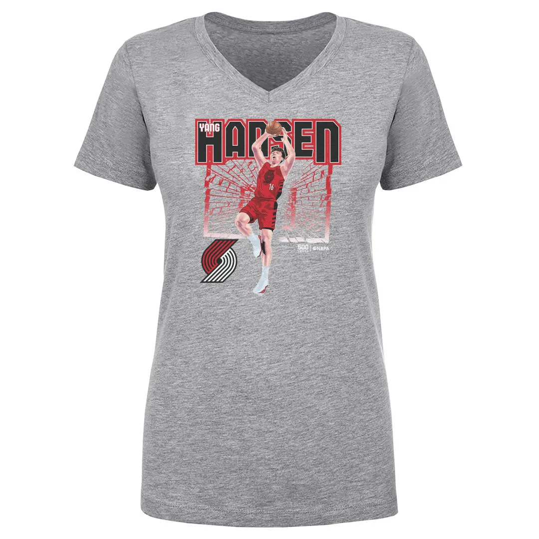Yang Hansen Portland Trail Blazers Shattered WHT sold by 500 Level