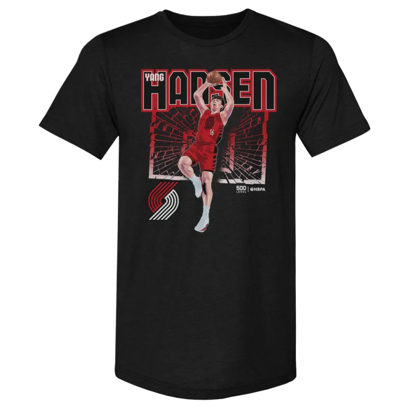 Yang Hansen Portland Trail Blazers Shattered WHT sold by 500 Level