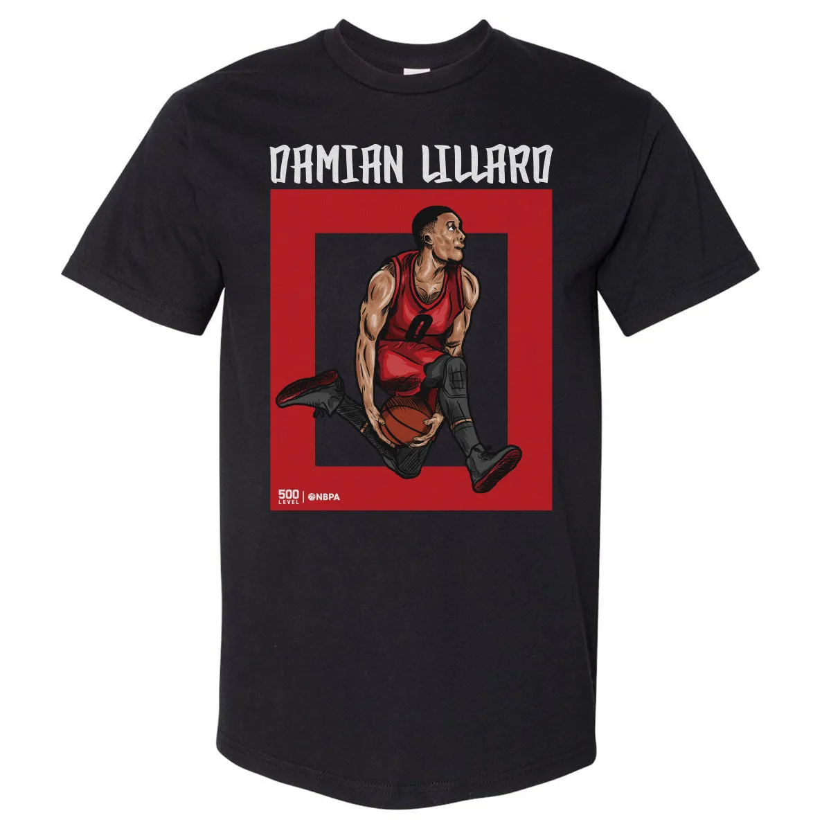 Damian Lillard Portland Number WHT sold by 500 Level