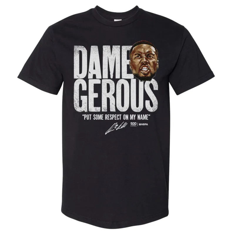 Damian Lillard Portland Dame-gerous WHT sold by 500 Level