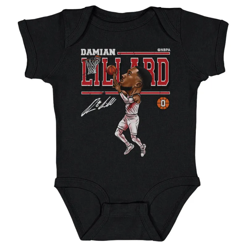 Damian Lillard Portland Cartoon WHT sold by 500 Level