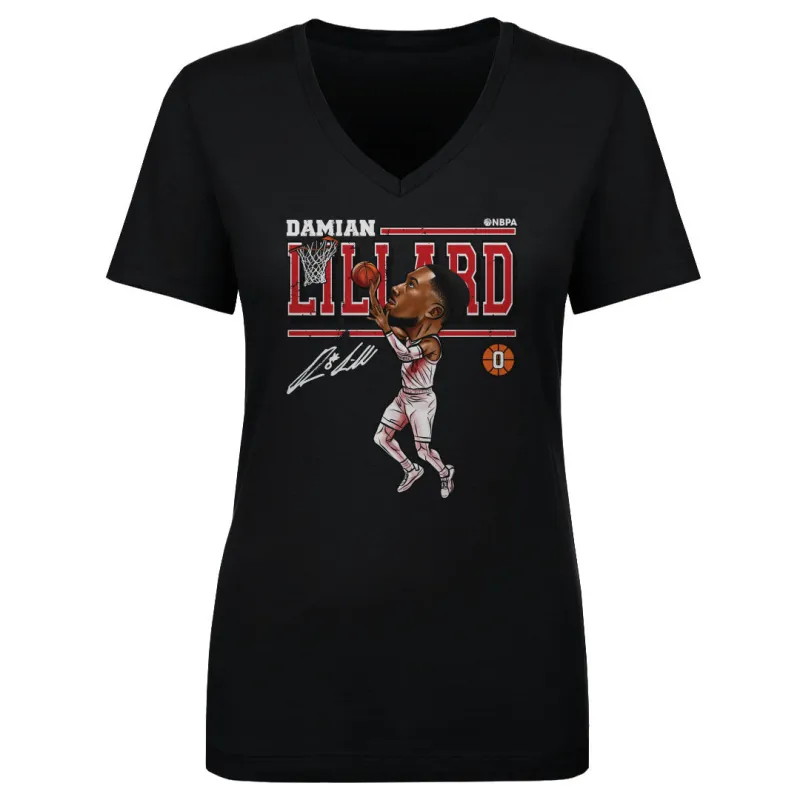 Damian Lillard Portland Cartoon WHT sold by 500 Level