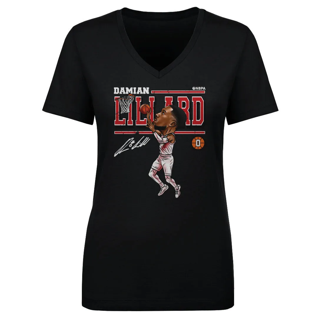 Damian Lillard Portland Cartoon WHT sold by 500 Level