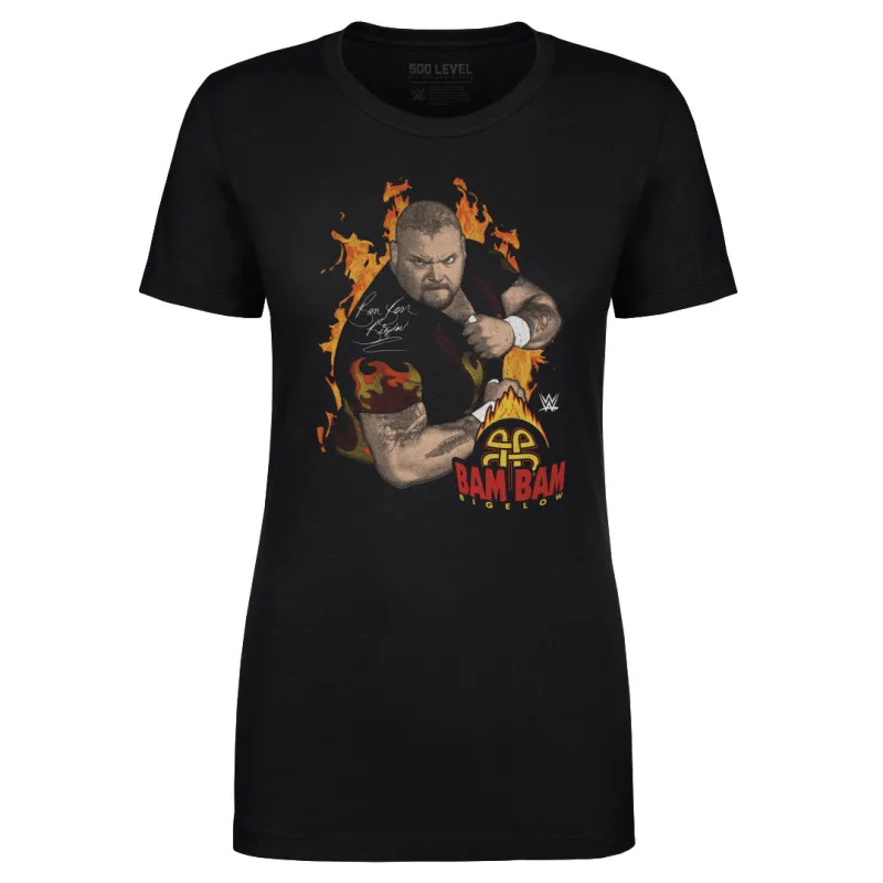 Bam Bam Bigelow Flames Pose WHT sold by 500 Level