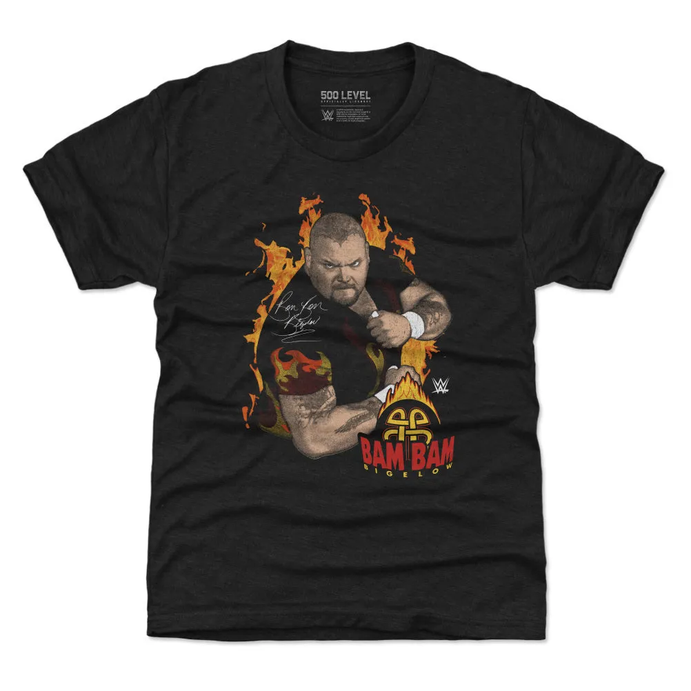 Bam Bam Bigelow Flames Pose WHT sold by 500 Level