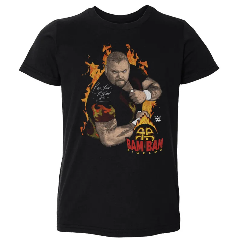 Bam Bam Bigelow Flames Pose WHT sold by 500 Level