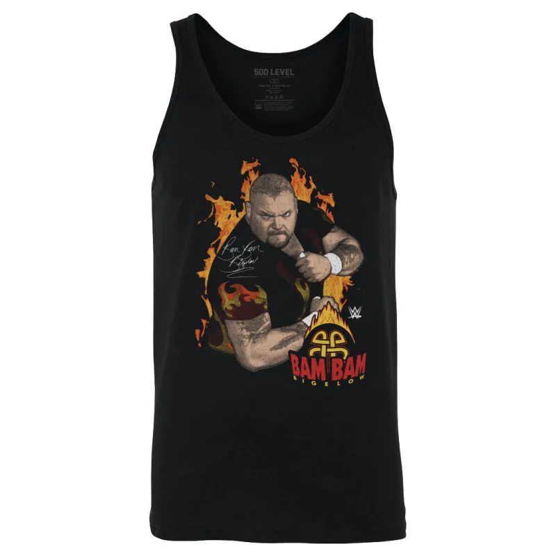 Bam Bam Bigelow Flames Pose WHT sold by 500 Level