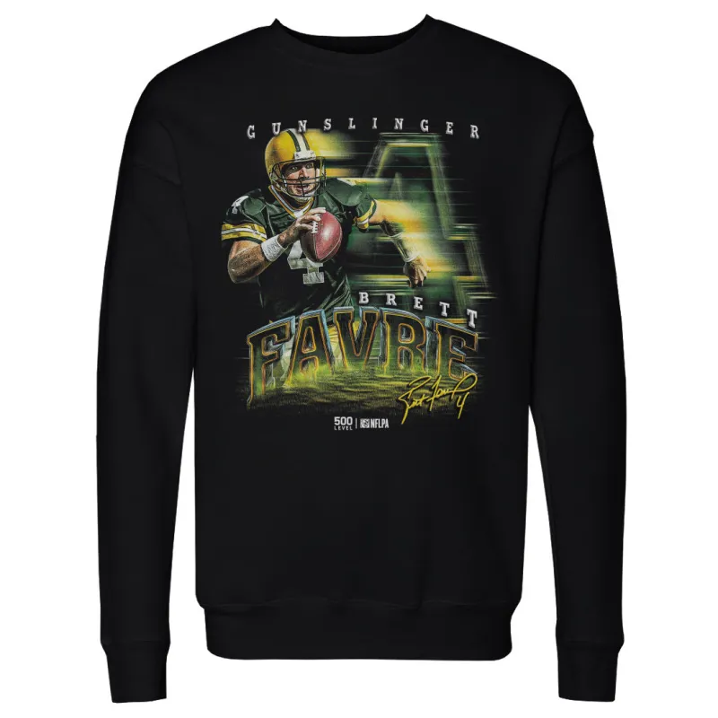 Brett Favre Green Bay Grunge WHT sold by 500 Level