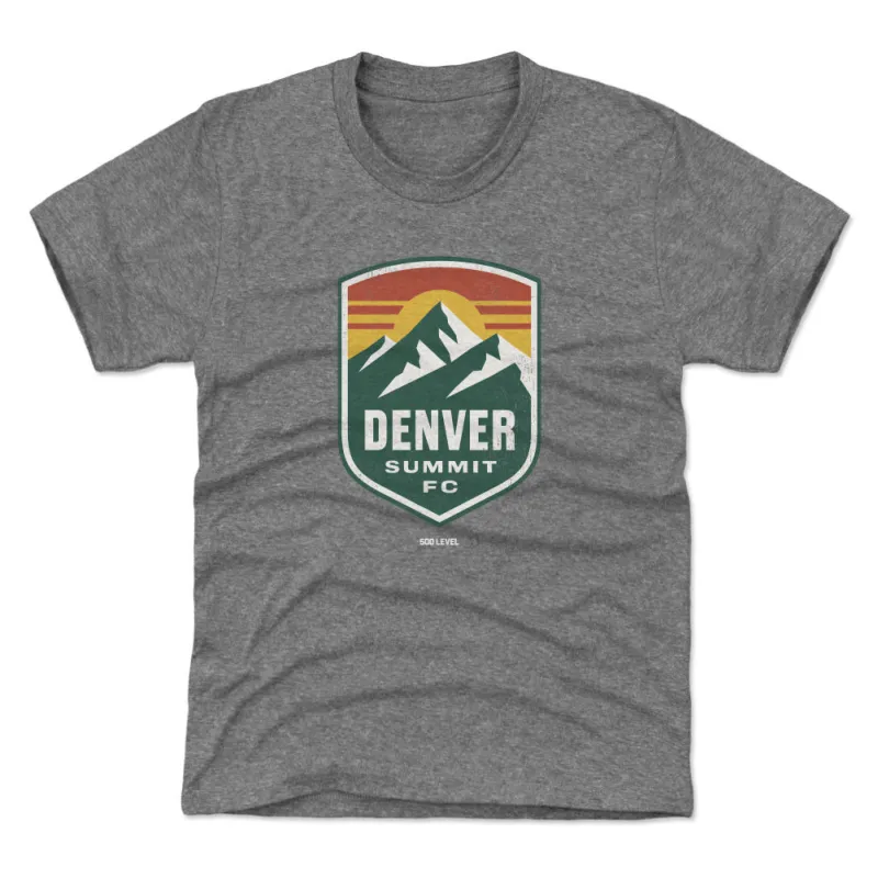 Denver Summit FC Vintage Primary Logo Gray WHT sold by 500 Level