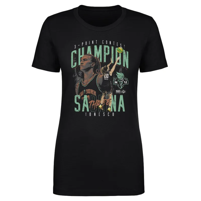 Sabrina Ionescu New York Liberty 3 Point Champ 2025 WHT sold by 500 Level