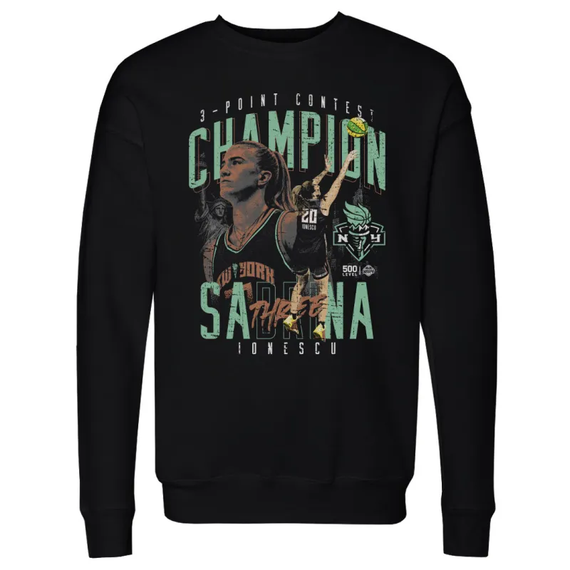 Sabrina Ionescu New York Liberty 3 Point Champ 2025 WHT sold by 500 Level
