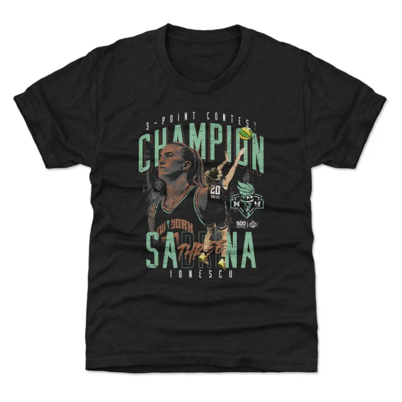 Sabrina Ionescu New York Liberty 3 Point Champ 2025 WHT sold by 500 Level