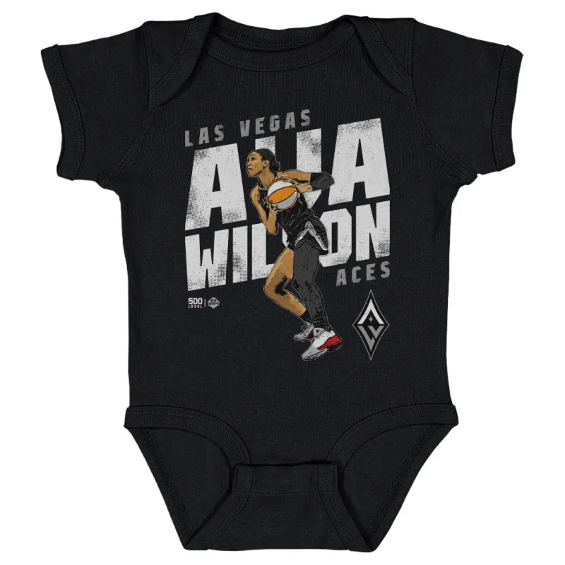A'ja Wilson Las Vegas Aces Slant WHT sold by 500 Level
