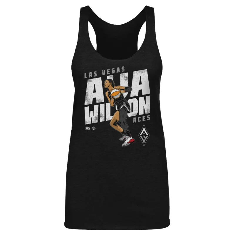 A'ja Wilson Las Vegas Aces Slant WHT sold by 500 Level