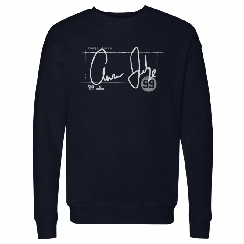 Aaron Judge New York Y Signature WHT sold by 500 Level