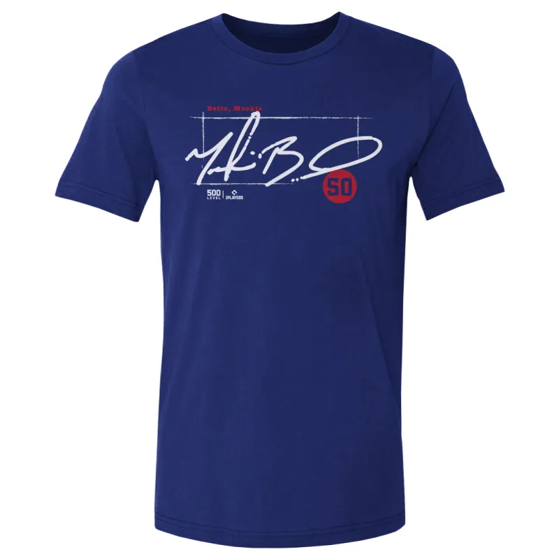 Mookie Betts Los Angeles D Signature WHT sold by 500 Level