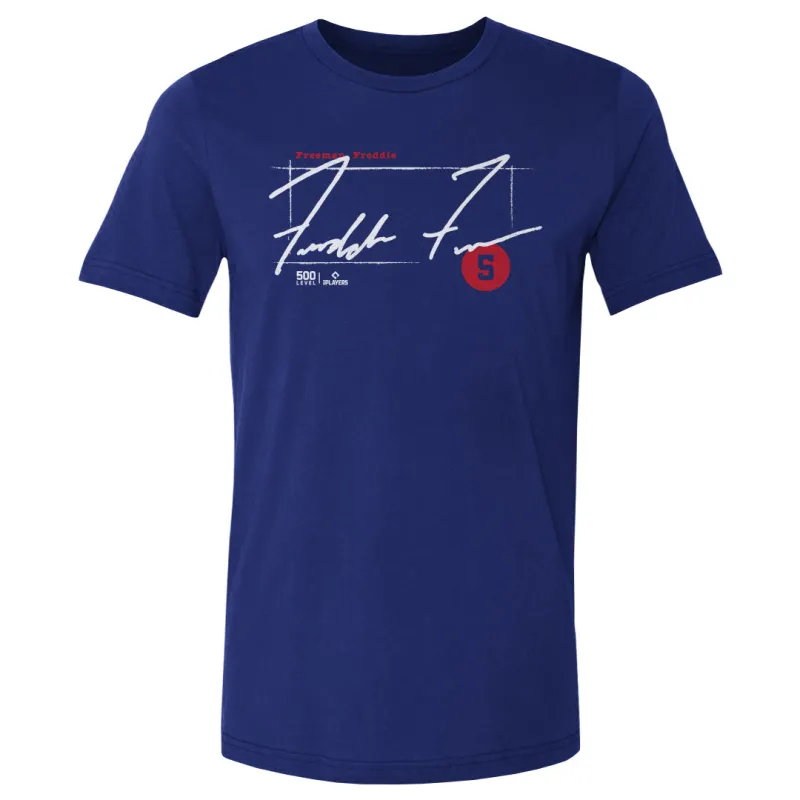 Freddie Freeman Los Angeles D Signature WHT sold by 500 Level