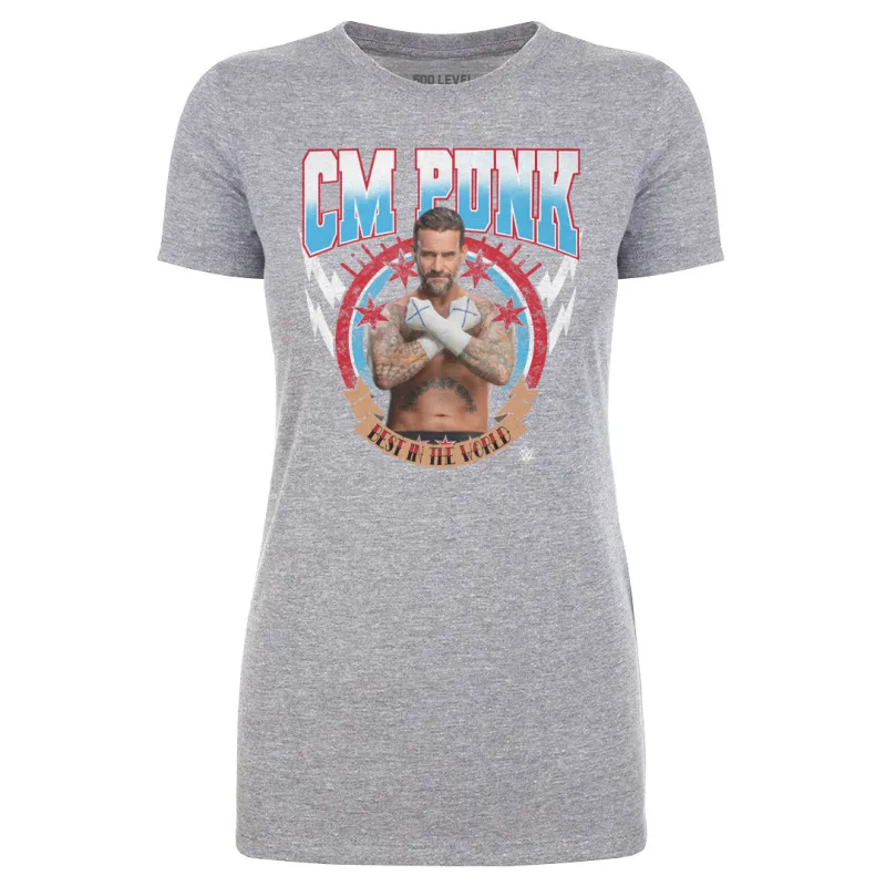 CM Punk Best In The World Pose WHT sold by 500 Level