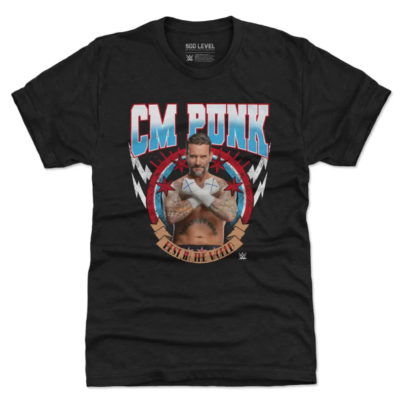 CM Punk Best In The World Pose WHT sold by 500 Level