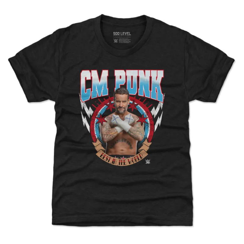 CM Punk Best In The World Pose WHT sold by 500 Level