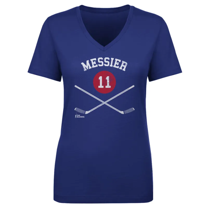 Mark Messier New York R 11 Sticks WHT made by 500 Level