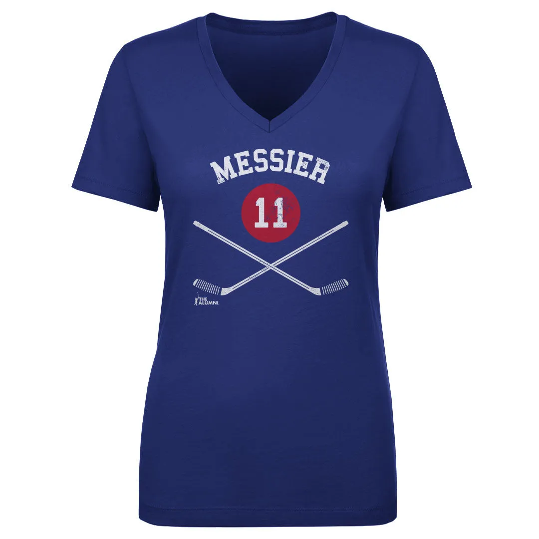 Mark Messier New York R 11 Sticks WHT sold by 500 Level