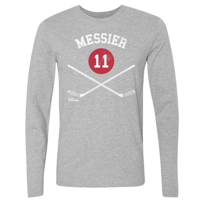 Mark Messier New York R 11 Sticks WHT sold by 500 Level