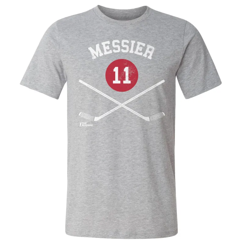 Mark Messier New York R 11 Sticks WHT sold by 500 Level