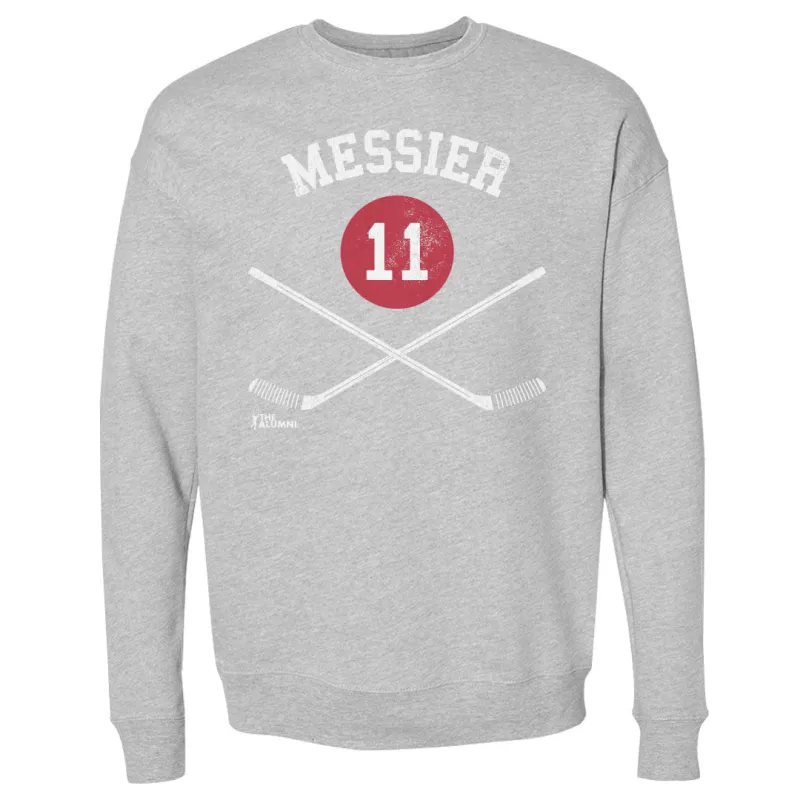 Mark Messier New York R 11 Sticks WHT sold by 500 Level