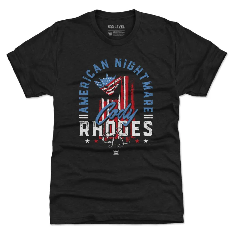 Cody Rhodes American Nightmare Text WHT sold by 500 Level