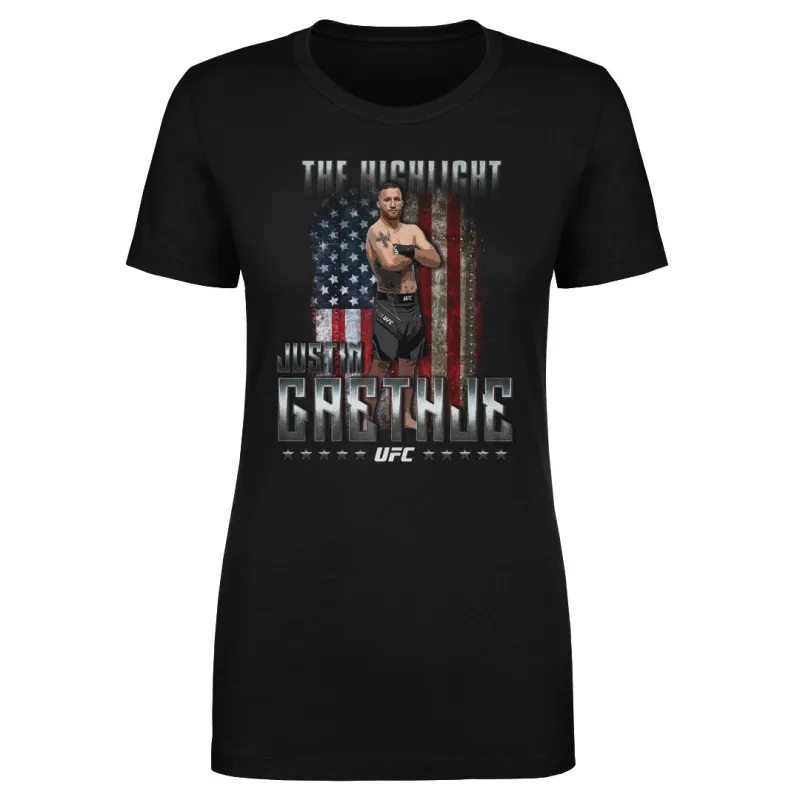 Justin Gaethje The Highlight Flag WHT sold by 500 Level