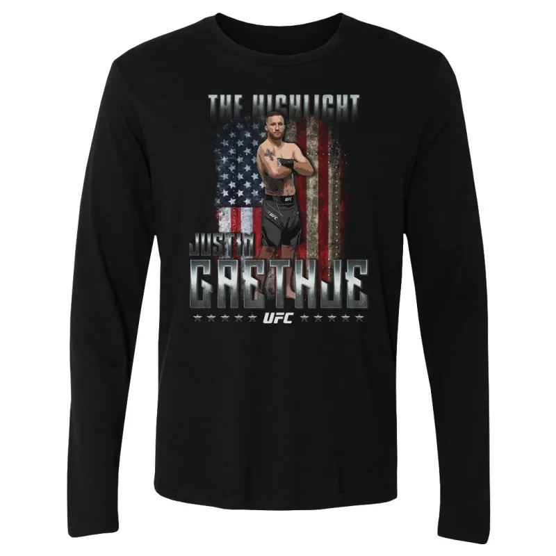 Justin Gaethje The Highlight Flag WHT sold by 500 Level