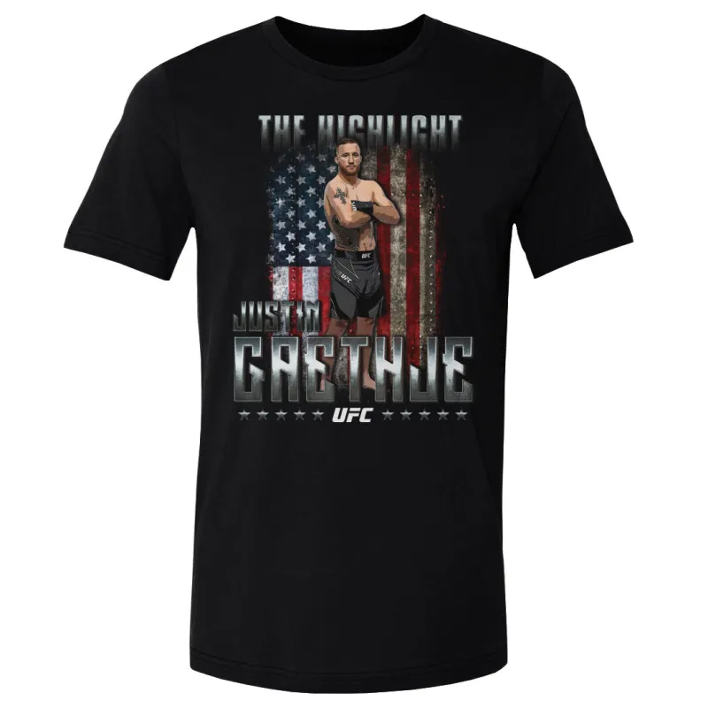 Justin Gaethje The Highlight Flag WHT sold by 500 Level