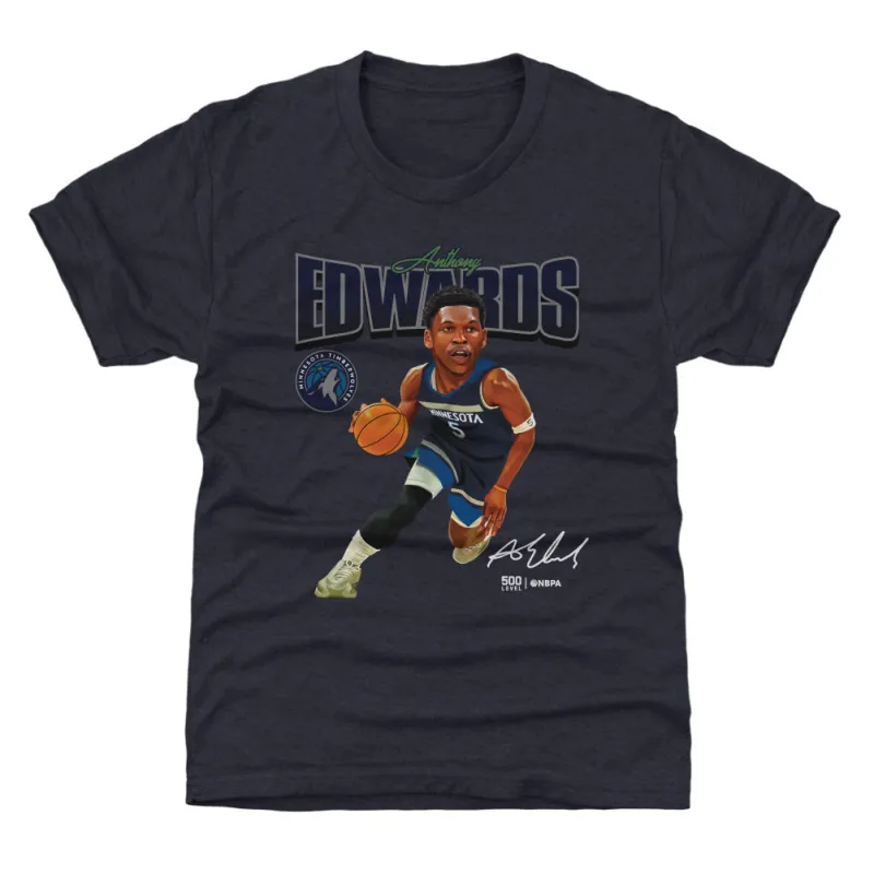 Anthony Edwards Minnesota Timberwolves Caricature WHT sold by 500 Level