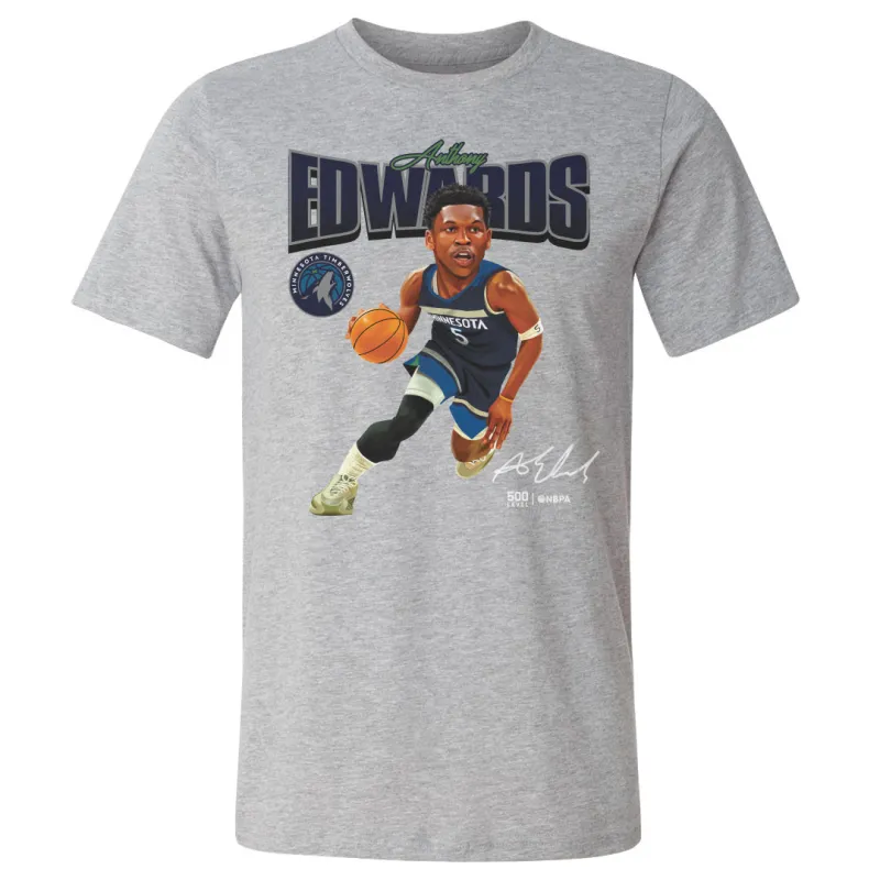 Anthony Edwards Minnesota Timberwolves Caricature WHT sold by 500 Level