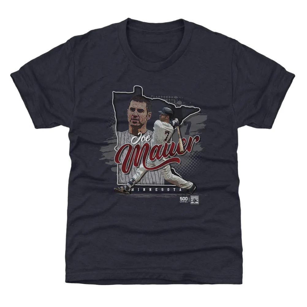 Joe Mauer Minnesota State Silhouette WHT sold by 500 Level