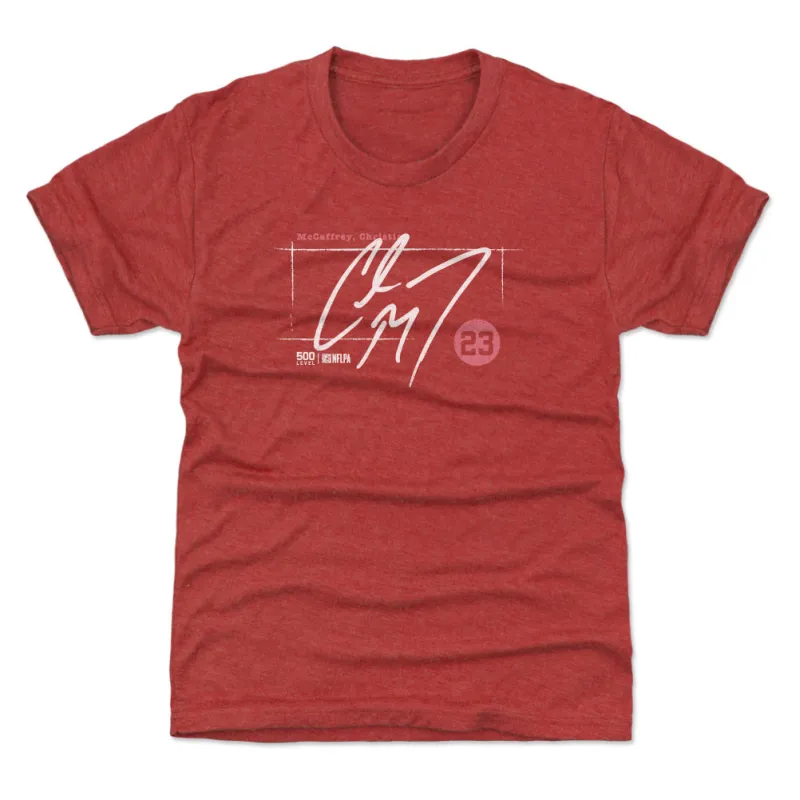 Christian McCaffrey San Francisco Signature WHT sold by 500 Level