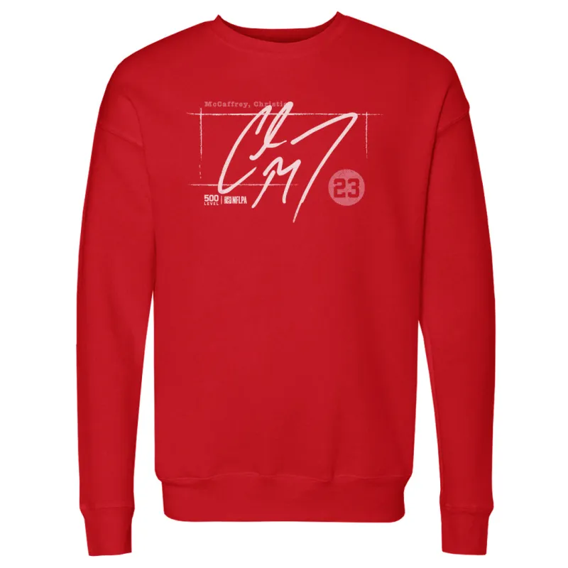 Christian McCaffrey San Francisco Signature WHT sold by 500 Level