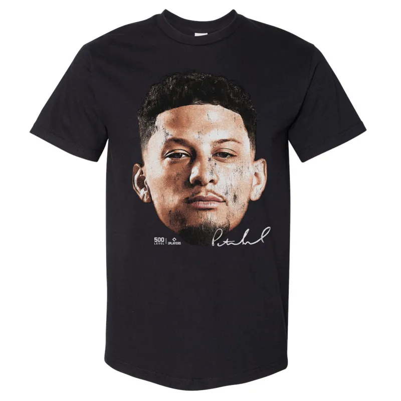 Patrick Mahomes Kansas City Vintage Head WHT sold by 500 Level