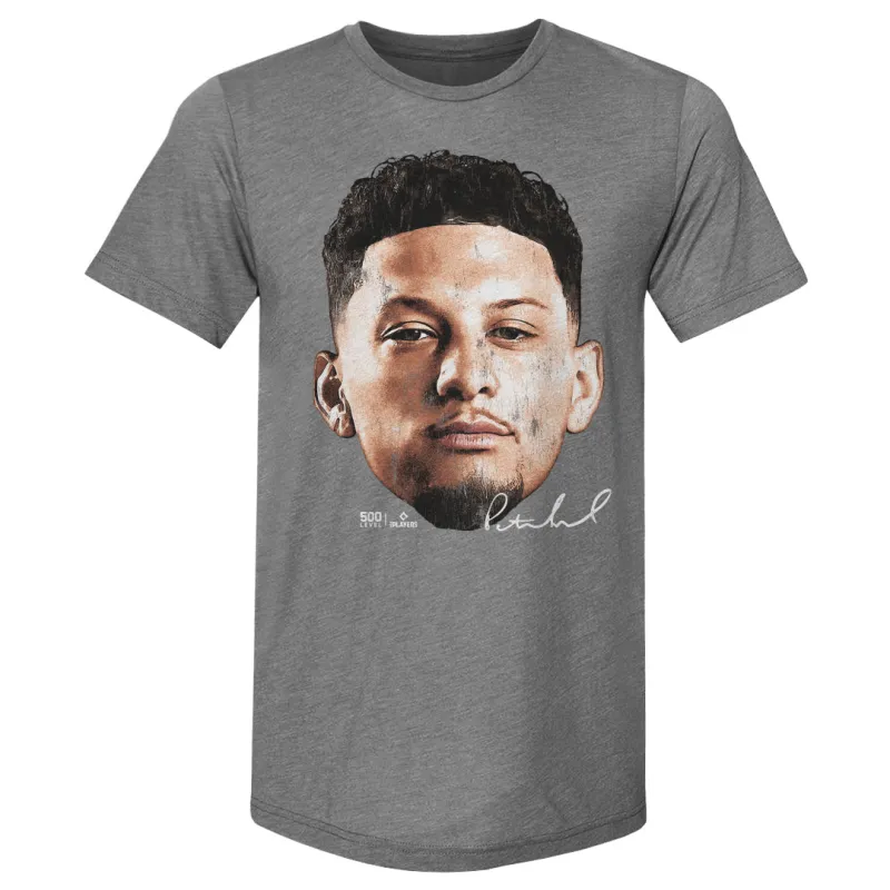 Patrick Mahomes Kansas City Vintage Head WHT sold by 500 Level