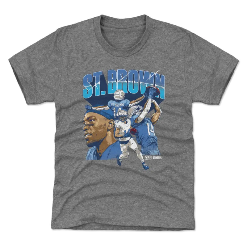 Amon-Ra St. Brown Detroit Collage WHT sold by 500 Level