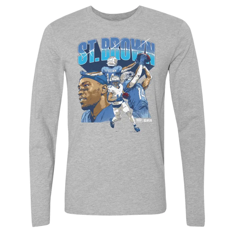 Amon-Ra St. Brown Detroit Collage WHT sold by 500 Level