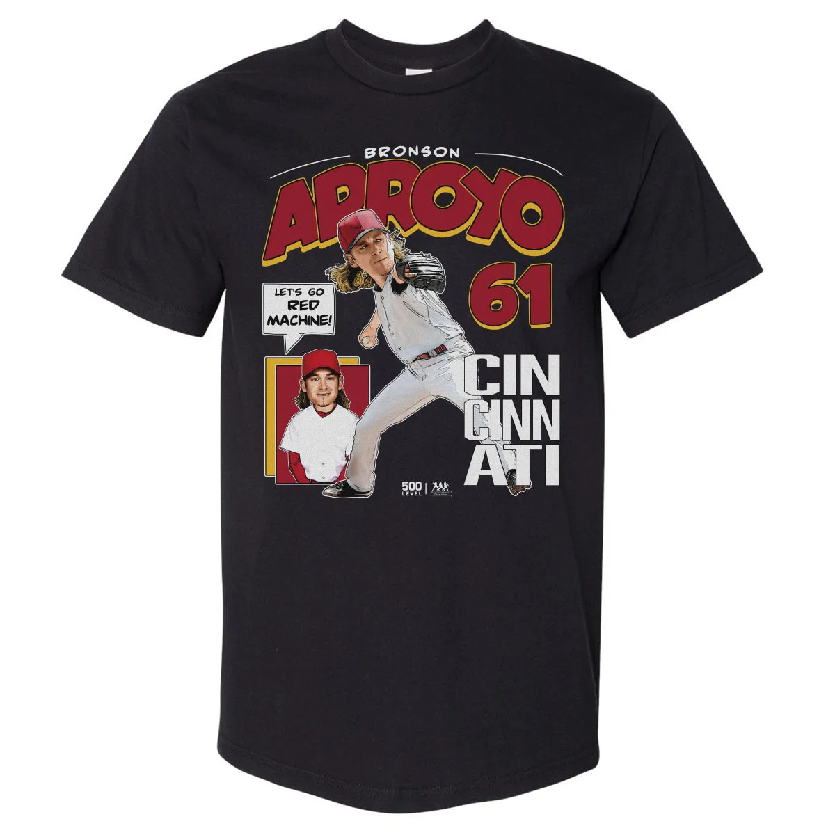 Bronson Arroyo Cincinnati Comic WHT sold by 500 Level
