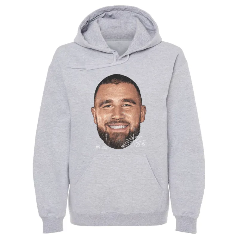 Travis Kelce Kansas City Vintage Head WHT sold by 500 Level
