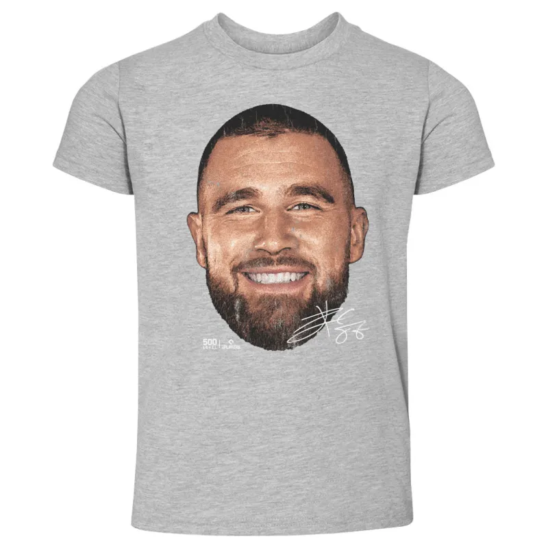 Travis Kelce Kansas City Vintage Head WHT sold by 500 Level