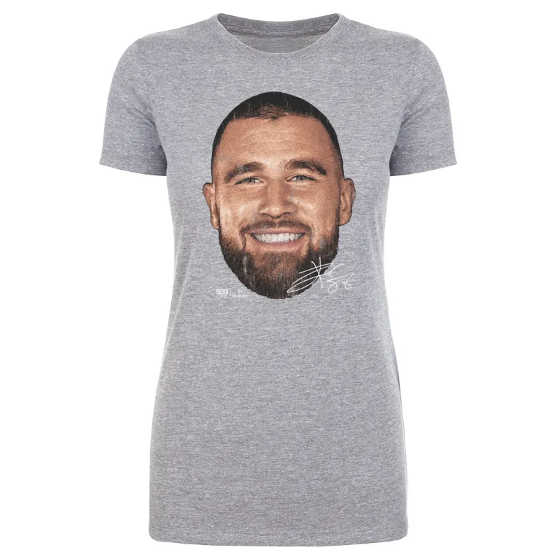 Travis Kelce Kansas City Vintage Head WHT sold by 500 Level