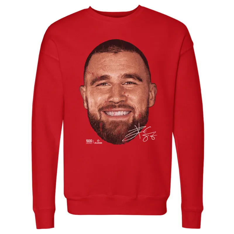 Travis Kelce Kansas City Vintage Head WHT sold by 500 Level