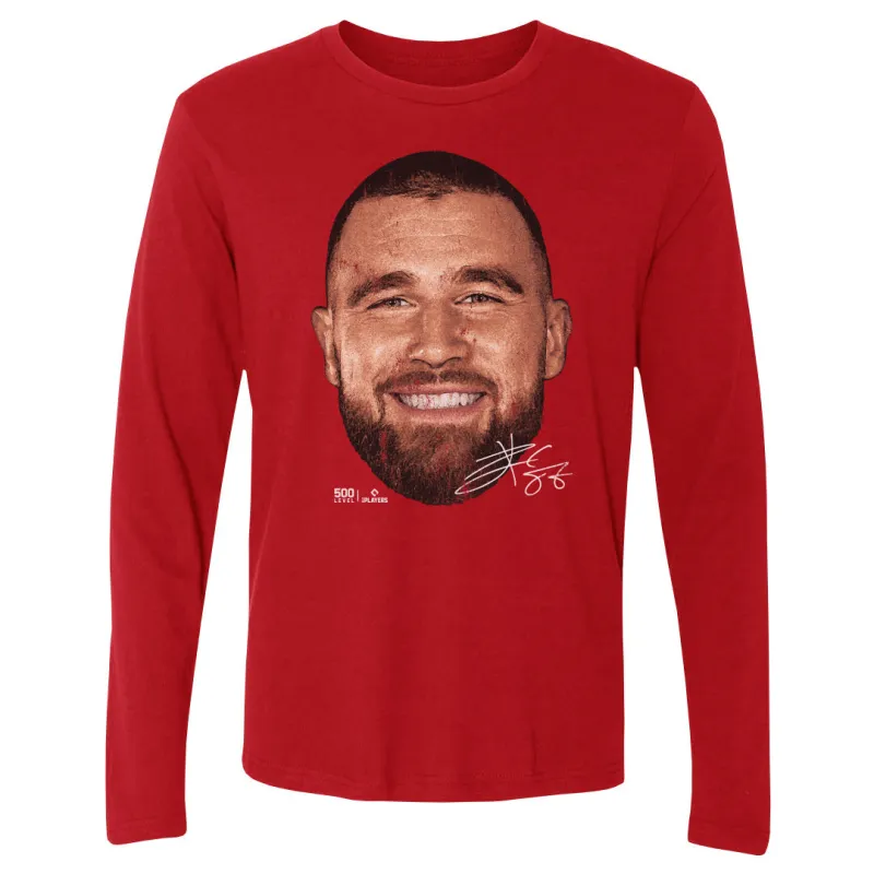 Travis Kelce Kansas City Vintage Head WHT sold by 500 Level